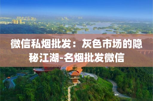 微信私烟批发：灰色市场的隐秘江湖-名烟批发微信