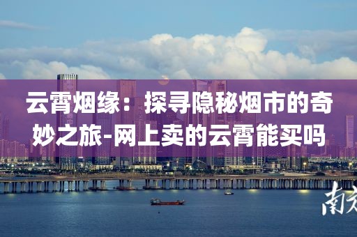 云霄烟缘：探寻隐秘烟市的奇妙之旅-网上卖的云霄能买吗